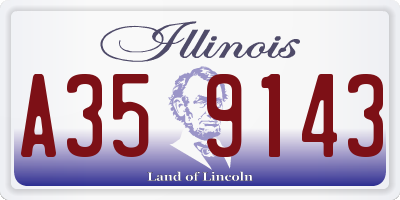 IL license plate A359143