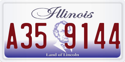 IL license plate A359144