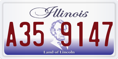 IL license plate A359147