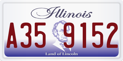 IL license plate A359152