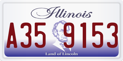 IL license plate A359153