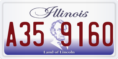 IL license plate A359160