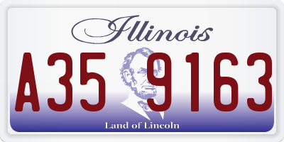 IL license plate A359163
