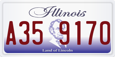 IL license plate A359170
