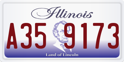 IL license plate A359173