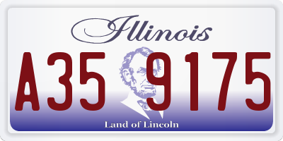 IL license plate A359175