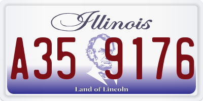 IL license plate A359176