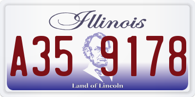 IL license plate A359178