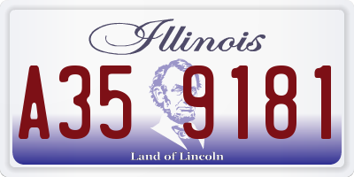 IL license plate A359181