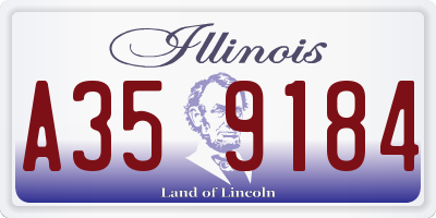 IL license plate A359184