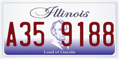 IL license plate A359188