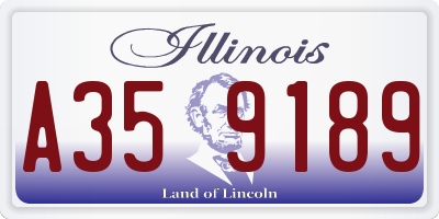 IL license plate A359189