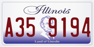 IL license plate A359194