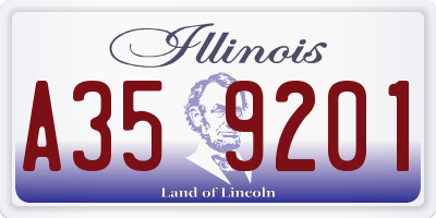 IL license plate A359201
