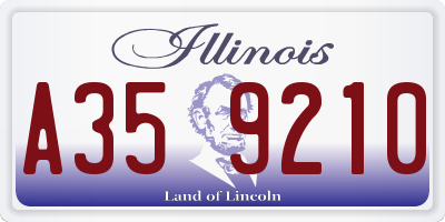 IL license plate A359210