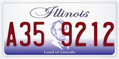 IL license plate A359212