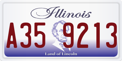 IL license plate A359213