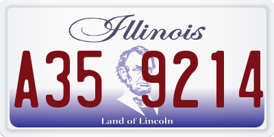 IL license plate A359214