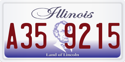 IL license plate A359215
