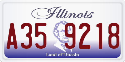 IL license plate A359218