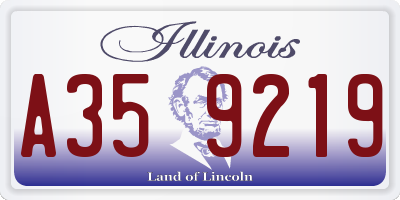 IL license plate A359219