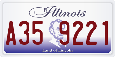 IL license plate A359221