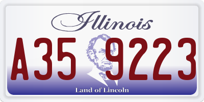 IL license plate A359223