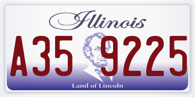 IL license plate A359225