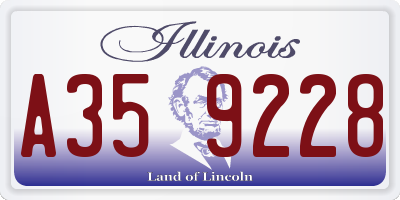 IL license plate A359228