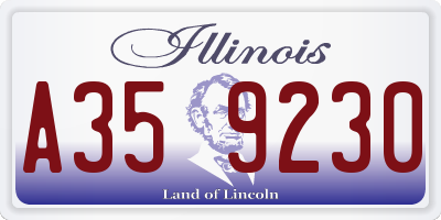 IL license plate A359230