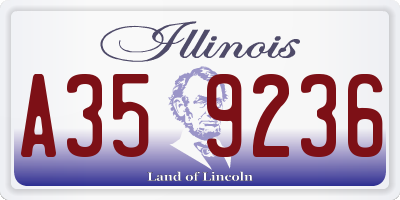 IL license plate A359236