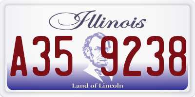 IL license plate A359238
