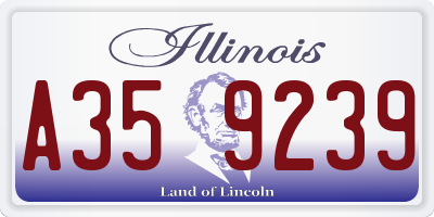 IL license plate A359239