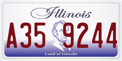 IL license plate A359244