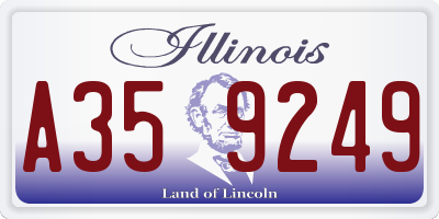 IL license plate A359249