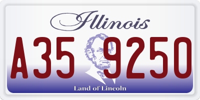 IL license plate A359250