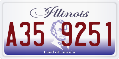 IL license plate A359251