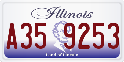 IL license plate A359253