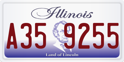IL license plate A359255