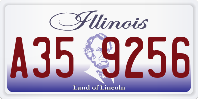 IL license plate A359256