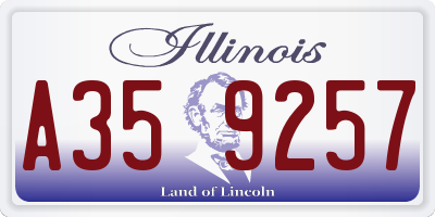IL license plate A359257