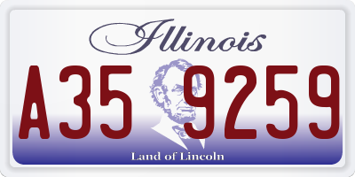 IL license plate A359259
