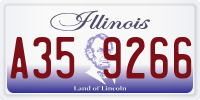 IL license plate A359266