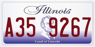 IL license plate A359267