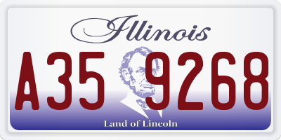 IL license plate A359268