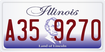 IL license plate A359270