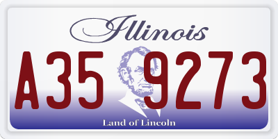 IL license plate A359273