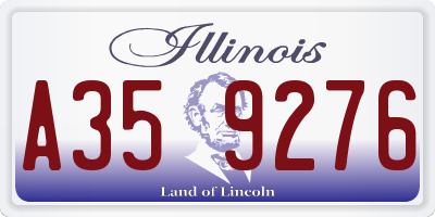 IL license plate A359276