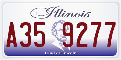 IL license plate A359277