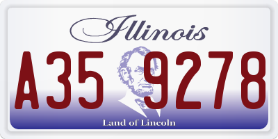 IL license plate A359278